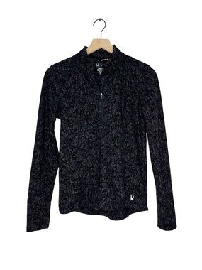 SPYDER Ladies Fleece Half Zip Printed Pullover Size Small